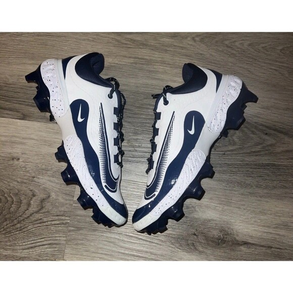 Nike Alpha Huarache Elite 4 Low MCS White/Midnight Navy FD6255-107 Mens Size 11 - Picture 1 of 6